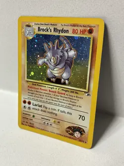 Pokemon Brock's Rhydon Gym Heroes 2/132 Holo Rare MP FREE SHIPPING - Image 4
