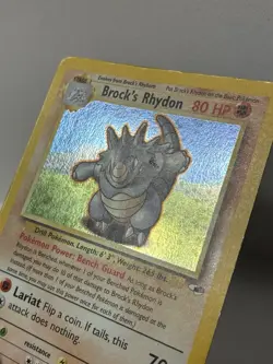 Pokemon Brock's Rhydon Gym Heroes 2/132 Holo Rare MP FREE SHIPPING - Image 5