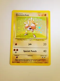 HITMONCHAN - 7/102 - Base Set - Holo - Pokemon Card - LP - Image 1