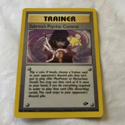 Pokemon TCG Trainer Card Sabrina’s Psychic Control 121/132 LP - Image 1