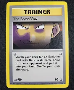 ERROR SMUDGE STAMP Boss’s Way- Team Rocket 1st Edition Misprint LP Pokemon WOTC - Image 1