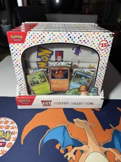 Pokemon 151 Poster Collection Box Display Case Dollar General Exclusive X6 - Image 1