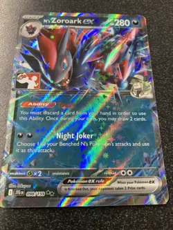 N's Zoroark Ex Prize Pack Series 7 Promo Pokemon Card NM Stamp - Image 1