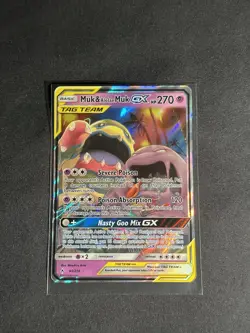 Pokemon Muk Alolan Muk GX Holo Card 61/214 Ultra Rare SM Unbroken Bonds NM/M - Image 1
