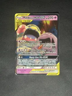 Pokemon Muk Alolan Muk GX Holo Card 61/214 Ultra Rare SM Unbroken Bonds NM/M - Image 4
