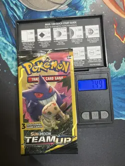 Pokemon TCG Sun & Moon Team Up Mini Booster Pack Gengar & Mimikyu Sealed 7.49G - Image 1