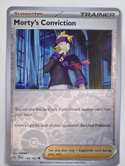 Morty's Conviction - 155/162 - SV05: Temporal Forces - POKEMON REVERSE HOLO - Image 1