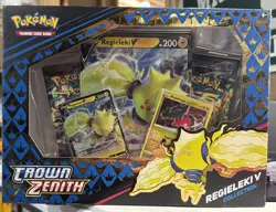 Pokemon TCG: Regieleki V Collection Box (4 Crown Zenith Packs) - Factory Sealed - Image 1