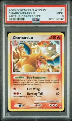 Pokemon Arceus 2009 Charizard Cracked Ice Holo #1 PSA 9 Mint LOW POP Fresh Grade - Image 1