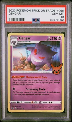 2023 POKEMON TRICK OR TRADE GENGAR 066 PSA 10 GEM MT - Image 1