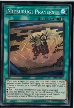 Yu-Gi-Oh! TCG Misturugi Prayers OP29-EN011 Super Rare Unlimited Ed Near Mint - Image 1