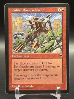 MTG Goblin Bombardment- Tempest Magic the Gathering Card # 179 - Image 1