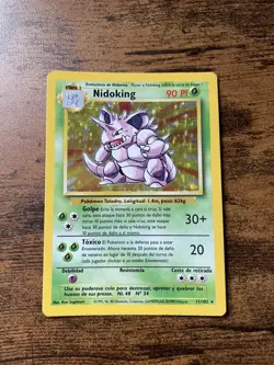 SPANISH Nidoking 11/102 Base Set - Holo Pokemon Card - Image 1