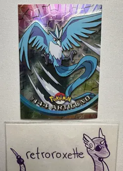 Topps Series 3 Pokemon TV Animation Card #144 Articuno Smooth Silver Foil LP - Image 1