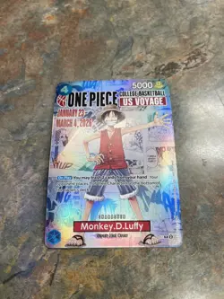 One Piece College Tour Trading Card Rutgers US Monkey D. Luffy Sealed - Image 2