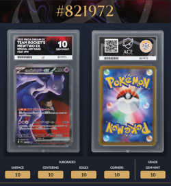 ACE 10 Team Rocket's Mewtwo ex 237/193 MEGA Dream ex Pokemon Card PERFECT SUBS - Image 3