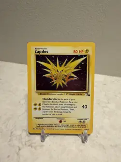 Pokemon Card – Zapdos Holo – 15/62 – Fossil – 1999 - Image 1