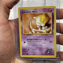 Pokemon TCG Gym Heroes Sabrina's Abra Common 91/132 Nintendo NM Vintage Card Vtg - Image 1