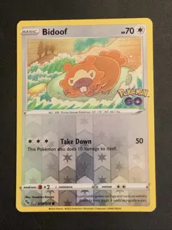 Pokemon Card TCG Pokemon GO 059/078 Bidoof (Peelable Ditto) Lightly Played - Image 1
