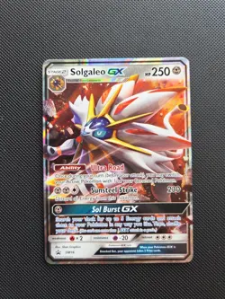 Solgaleo GX SM16 Sun & Moon Black Star Promo Holo Pokemon Card MP Free Shipping - Image 1
