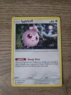 Pokemon TCG Igglybuff Cosmic Eclipse Uncommon Card 168/236 - Image 1