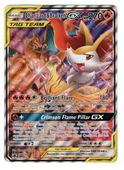 Charizard & Braixen GX Black Star Promo SM230 Jumbo Card Holo - Pokemon TCG 2019 - Image 1