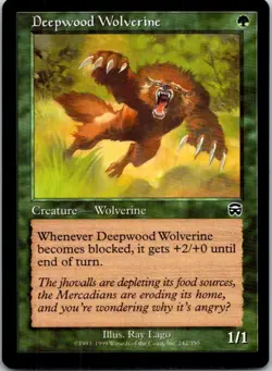 Deepwood Wolverine Magic The Gathering Mercadian Masques Near Mint - Image 1