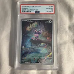 Pokemon Noibat 169/159 Illustration Rare Holo Sv09 Journey Together PSA 10 EN - Image 1