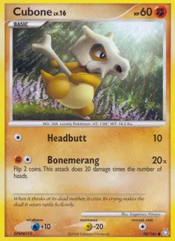 Cubone 90/146 Pokemon TCG Legends Awakened Non Holo Card NM/Mint 2008 - Image 1