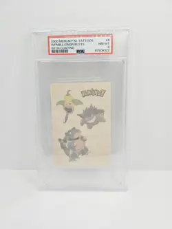 PSA 8 NM-MT Vintage 2000 Merlin Pokemon Tattoos Gengar Blastoise - Image 1