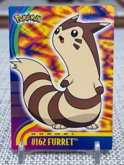 2001 Topps Pokemon Johto Series 1 #162 Furret (Blue Logo) LP - Image 1