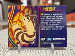 2001 Topps Pokemon Johto Series 1 #162 Furret (Blue Logo) LP - Image 2