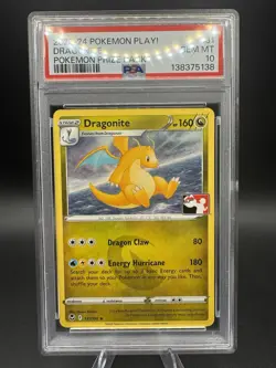 Pokemon Dragonite 131/195 Silver Tempest Play! Prize Pack Series 3 PSA 10 - Image 1