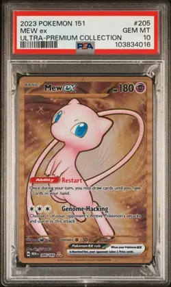 MEW EX Scarlet & Violet Promo Metal UPC #205 PSA 10 Pokemon - Image 1