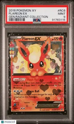 2016 Pokemon XY Generations Radiant Collection Flareon EX #RC6 PSA 9 - Image 1