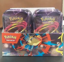 Pokemon TCG Mega Evolution Mini Tin Display 10 Tins Sealed 2 Conplete Sets - Image 1