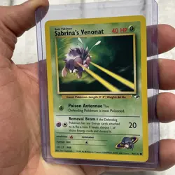 POKEMON GYM HEROES Sabrina's Venonat 96/132 Vintage Vtg Common WOTC LP+ Pokemon - Image 2