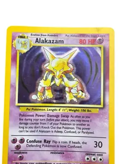 Pokemon TCG Alakazam 1/102 Base Set Holo Rare 1999 Wizards WOTC VGC - Image 3