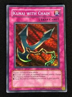 Yugioh Kunai With Chain TDGS-EN098 1st Super (MP) - Image 1