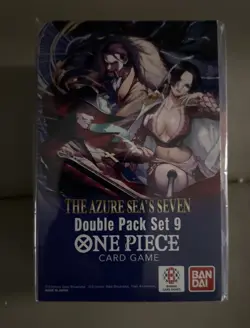 One Piece TCG: Double Pack Set 9 The Azure Sea's Seven - FACTORY SEALED! IN HAND - Image 1