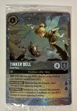 Lorcana Tinker Bell SEALED Promo + Pixar D100 Foil 099HND - Image 3