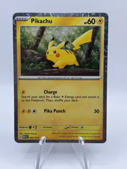 Pikachu 2025 McDonalds Happy Meal Holo Pokemon Dragon Discovery Card 002/015 - Image 1