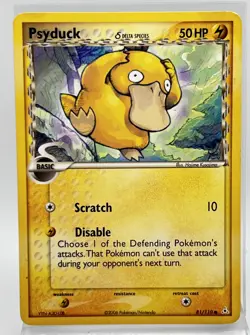 Psyduck 81/110 Pokemon Card 2006 Holon Phantoms LP - Image 1