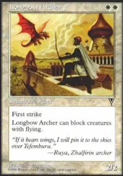 Longbow Archer ~ Near Mint Visions MTG Magic UltimateMTG White Card - Image 1