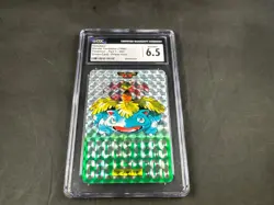VENUSAUR 003 POKEMON BANDAI CARDDASS GREEN CARD PRISM HOLO CGC 6.5 - Image 1
