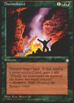 MTG magic cards 1x Thermokarst Ice Age Moderate Play, English - Image 1