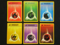 Lot of 1999 WOTC Pokemon Base Set 6 Energy Cards Collection Unplayed NM/Mint Gem - Image 1
