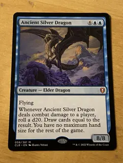 Ancient Silver Dragon - NM - Commander Legends: Battle for Baldur's Gate MTG - Image 1