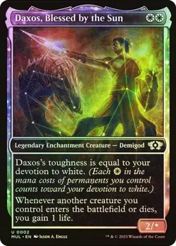 Foil Daxos, Blessed by the Sun (Showcase) [Multiverse Legends] MTG - Image 1
