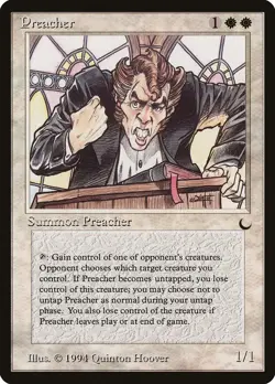 MTG Preacher - N/A / English / Heavily Played - Image 1